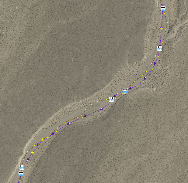 Highway following a waterway